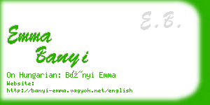emma banyi business card